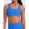 image:imageCRZ YOGA Girls Butterluxe Racerback Sports Bra  Yoga Athletic Casual Tops Scoop Neck Padded Crop Kids TeenSparkle Blue