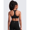 image:imageCRZ YOGA Girls Softness Mold Butterluxe Racerback Sports Bra  Athletic Yoga Casual U Neck Scoop Teen KidsBlack