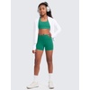 image:imageCRZ YOGA Girls Softness Mold Butterluxe Racerback Sports Bra  Athletic Yoga Casual U Neck Scoop Teen KidsCascadia Green