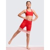 image:imageCRZ YOGA Girls Softness Mold Butterluxe Racerback Sports Bra  Athletic Yoga Casual U Neck Scoop Teen KidsDeep Red
