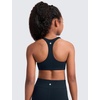 image:imageCRZ YOGA Girls Softness Mold Butterluxe Racerback Sports Bra  Athletic Yoga Casual U Neck Scoop Teen KidsTrue Navy