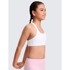 image:imageCRZ YOGA Girls Softness Mold Butterluxe Racerback Sports Bra  Athletic Yoga Casual U Neck Scoop Teen KidsWhite