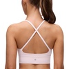 image:imageCRZ YOGA Butterluxe Thin Straps Cross Back Longline Sports Bras for Women  Padded V Neck Yoga Crop TopStrawberry Pink