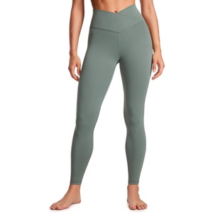 image:imageCRZ YOGA Butterluxe Crossover Waist Leggings 28  Criss Cross Full Length Workout Athletic Womens Yoga PantsGrey Sage