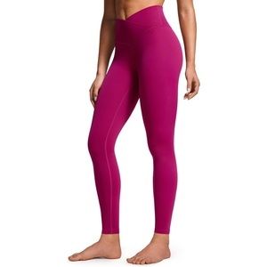 image:imageCRZ YOGA Butterluxe Crossover Waist Leggings 28  Criss Cross Full Length Workout Athletic Womens Yoga PantsMagenta Purple