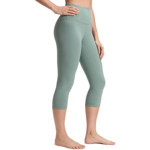 image:imageCRZ YOGA Butterluxe Yoga Capris Leggings 19  High Waisted Workout Buttery Soft Athletic Lounge Womens Crop PantsCrater Green