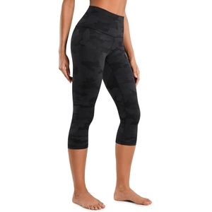 image:imageCRZ YOGA Butterluxe Yoga Capris Leggings 19  High Waisted Workout Buttery Soft Athletic Lounge Womens Crop PantsDark Grey Camouflage 2