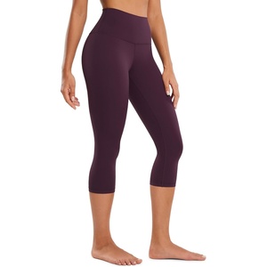 image:imageCRZ YOGA Butterluxe Yoga Capris Leggings 19  High Waisted Workout Buttery Soft Athletic Lounge Womens Crop PantsDeep Purple