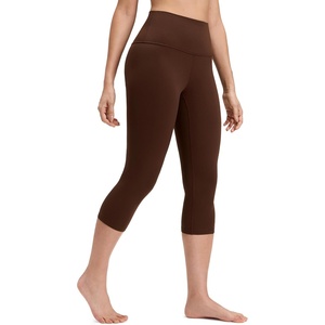 image:imageCRZ YOGA Butterluxe Yoga Capris Leggings 19  High Waisted Workout Buttery Soft Athletic Lounge Womens Crop PantsLava Brown