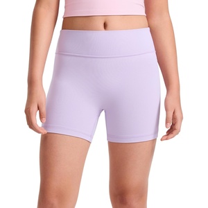 image:imageCRZ YOGA Girls Butterluxe No Front Seam Athletic Biker Shorts  Dance Casual Yoga Kids Teen SummerLilac Air