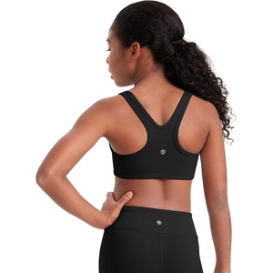 image:imageCRZ YOGA Girls Butterluxe Racerback Sports Bra  Yoga Athletic Casual Tops Scoop Neck Padded Crop Kids TeenBlack