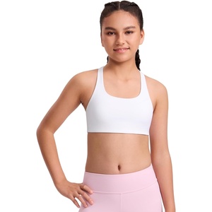 image:imageCRZ YOGA Girls Softness Mold Butterluxe Racerback Sports Bra  Athletic Yoga Casual U Neck Scoop Teen KidsWhite