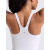 image:imageCRZ YOGA Butterlift Adjustable VBack Crop Tank Tops for Women  Racerback V Neck Padded Longline Sports Bras Pilates WorkoutWhite