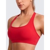 image:imageCRZ YOGA Butterlift CutOut Racerback Sports Bras for Women  Scoop Neck Medium Impact Padded Pilates Gym Workout TopAurora Red