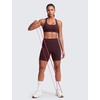 image:imageCRZ YOGA Butterlift CutOut Racerback Sports Bras for Women  Scoop Neck Medium Impact Padded Pilates Gym Workout TopRipe Plum