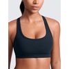 image:imageCRZ YOGA Butterlift CutOut Racerback Sports Bras for Women  Scoop Neck Medium Impact Padded Pilates Gym Workout TopTrue Navy