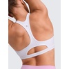image:imageCRZ YOGA Butterlift CutOut Racerback Sports Bras for Women  Scoop Neck Medium Impact Padded Pilates Gym Workout TopWhite