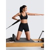 image:imageCRZ YOGA Butterlift Strappy Sports Bras for Women  Padded Low Cut Scoop Neck Cross Back Pilates Yoga TopBlack