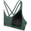 image:imageCRZ YOGA Butterlift Strappy Sports Bras for Women  Padded Low Cut Scoop Neck Cross Back Pilates Yoga TopDark Forest Green