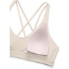 image:imageCRZ YOGA Butterlift Strappy Sports Bras for Women  Padded Low Cut Scoop Neck Cross Back Pilates Yoga TopMojave Tan
