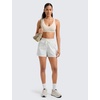 image:imageCRZ YOGA Butterlift Strappy Sports Bras for Women  Padded Low Cut Scoop Neck Cross Back Pilates Yoga TopMojave Tan