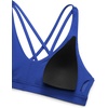 image:imageCRZ YOGA Butterlift Strappy Sports Bras for Women  Padded Low Cut Scoop Neck Cross Back Pilates Yoga TopWaves Blue