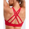 image:imageCRZ YOGA Butterlift Wide Criss Cross Straps Supportive Sports Bras for Women  Medium Impact Strappy Gym Padded Workout TopAurora Red
