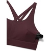 image:imageCRZ YOGA Butterlift Wide Criss Cross Straps Supportive Sports Bras for Women  Medium Impact Strappy Gym Padded Workout TopRipe Plum