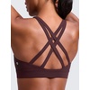 image:imageCRZ YOGA Butterlift Wide Criss Cross Straps Supportive Sports Bras for Women  Medium Impact Strappy Gym Padded Workout TopRipe Plum