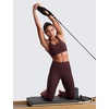 image:imageCRZ YOGA Butterlift Wide Criss Cross Straps Supportive Sports Bras for Women  Medium Impact Strappy Gym Padded Workout TopRipe Plum