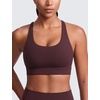image:imageCRZ YOGA Butterlift Wide Criss Cross Straps Supportive Sports Bras for Women  Medium Impact Strappy Gym Padded Workout TopRipe Plum