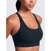 image:imageCRZ YOGA Butterlift Wide Criss Cross Straps Supportive Sports Bras for Women  Medium Impact Strappy Gym Padded Workout TopTrue Navy