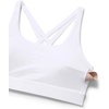 image:imageCRZ YOGA Butterlift Wide Criss Cross Straps Supportive Sports Bras for Women  Medium Impact Strappy Gym Padded Workout TopWhite