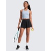 image:imageCRZ YOGA Girls 2 in 1 Athletic Flowy Shorts  Dance Tennis Soccer Casual Butterfly Skirts Liner Pockets Kids TeenBlack