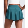 image:imageCRZ YOGA Girls 2 in 1 Athletic Flowy Shorts  Dance Tennis Soccer Casual Butterfly Skirts Liner Pockets Kids TeenGreen Jade