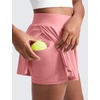 image:imageCRZ YOGA Girls 2 in 1 Athletic Flowy Shorts  Dance Tennis Soccer Casual Butterfly Skirts Liner Pockets Kids TeenLotus Pink