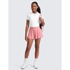 image:imageCRZ YOGA Girls 2 in 1 Athletic Flowy Shorts  Dance Tennis Soccer Casual Butterfly Skirts Liner Pockets Kids TeenLotus Pink