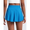 image:imageCRZ YOGA Girls 2 in 1 Athletic Flowy Shorts  Dance Tennis Soccer Casual Butterfly Skirts Liner Pockets Kids TeenMadagascar Blue