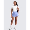 image:imageCRZ YOGA Girls 2 in 1 Athletic Flowy Shorts  Dance Tennis Soccer Casual Butterfly Skirts Liner Pockets Kids TeenPeriwinkle Purple