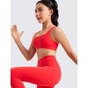 image:imageCRZ YOGA Girls Butterluxe U Back Sports Bra  Yoga Athletic Casual Tops Scoop Neck Padded Crop Kids TeenDeep Red