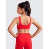 image:imageCRZ YOGA Girls Butterluxe U Back Sports Bra  Yoga Athletic Casual Tops Scoop Neck Padded Crop Kids TeenDeep Red