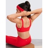 image:imageCRZ YOGA Girls Butterluxe U Back Sports Bra  Yoga Athletic Casual Tops Scoop Neck Padded Crop Kids TeenDeep Red