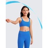 image:imageCRZ YOGA Girls Butterluxe U Back Sports Bra  Yoga Athletic Casual Tops Scoop Neck Padded Crop Kids TeenSparkle Blue