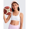 image:imageCRZ YOGA Girls Butterluxe U Back Sports Bra  Yoga Athletic Casual Tops Scoop Neck Padded Crop Kids TeenWhite