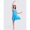 image:imageCRZ YOGA Girls Cloudweight Double Lined Square Neck Casual Dress  Dance Tennis Athletic Pockets Knee Length Sleeveless TeenKayak Blue