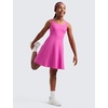image:imageCRZ YOGA Girls Cloudweight Double Lined Square Neck Casual Dress  Dance Tennis Athletic Pockets Knee Length Sleeveless TeenLight Purple