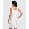 image:imageCRZ YOGA Girls Cloudweight Double Lined Square Neck Casual Dress  Dance Tennis Athletic Pockets Knee Length Sleeveless TeenMilky White