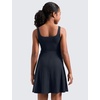 image:imageCRZ YOGA Girls Cloudweight Double Lined Square Neck Casual Dress  Dance Tennis Athletic Pockets Knee Length Sleeveless TeenTrue Navy