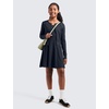 image:imageCRZ YOGA Girls Cloudweight Double Lined Square Neck Casual Dress  Dance Tennis Athletic Pockets Knee Length Sleeveless TeenTrue Navy