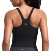 image:imageCRZ YOGA Butterlift Adjustable VBack Crop Tank Tops for Women  Racerback V Neck Padded Longline Sports Bras Pilates WorkoutBlack